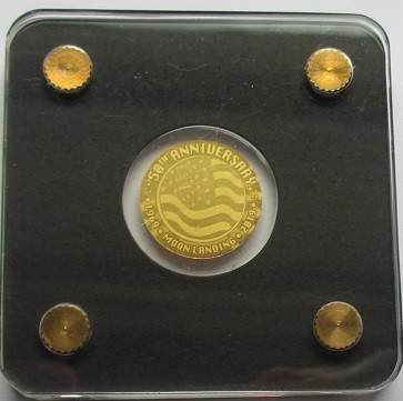 1/500 Oz, Gold (999/1000), 50th anniversary of Moon Landing