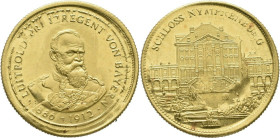 Gold Medal, München, Bayern, Luitpold Prinzregent von Bayern (1886-1912), Schloss Nymphenburg, Überprägung einer Medaille des Papstes Johannes XXIII, ...