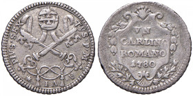Carlino AR
Pius VI (1774-1779), Rome, 1780
20 mm, 2,66 g