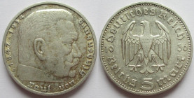 5 Mark AR
Hindenburg, 1936 J
13,90 g
