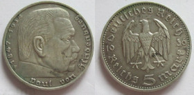 5 Mark AR
Hindenburg, 1936 F
13,90 g