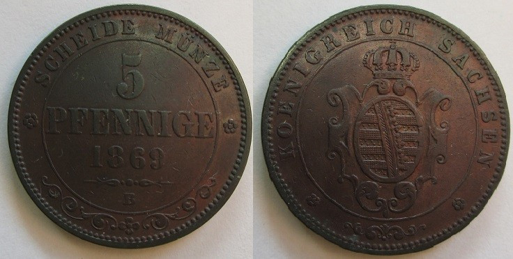 5 Pfennige 1869 B