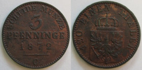 3 Pfennige 1872 C