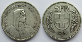 5 Frank AR
Switzerland, 1931
30 mm, 15 g