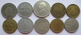 Ten world coins