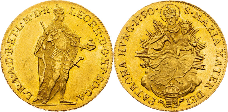 Leopold II., 1 Dukat 1790, Kremnitz Leopold II., 1 Dukat 1790, Kremnitz, 3,488 g...