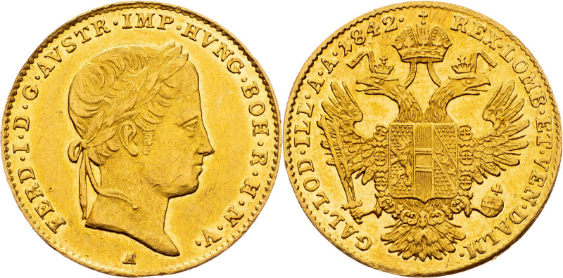 Ferdinand V., 1 Dukat 1842, A, Vienna Ferdinand V., 1 Dukat 1842, A, Vienna, 3,4...