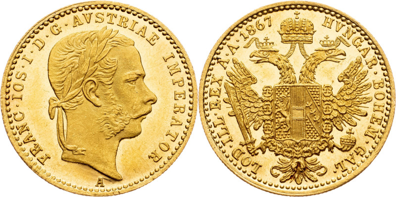Franz Joseph I., 1 Dukat 1867, A, Vienna Franz Joseph I., 1 Dukat 1867, A, Vienn...
