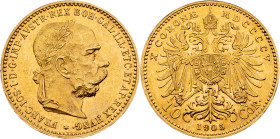 Franz Joseph I., 10 Krone 1905, Vienna