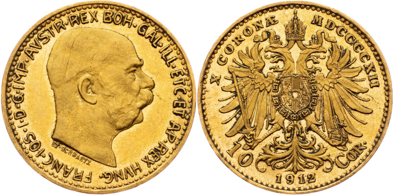 Franz Joseph I., 10 Krone 1912, Vienna Franz Joseph I., 10 Krone 1912, Vienna, 3...