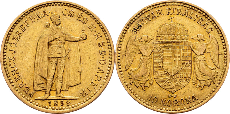 Franz Joseph I., 10 Korona 1898, KB, Kremnitz Franz Joseph I., 10 Korona 1898, K...