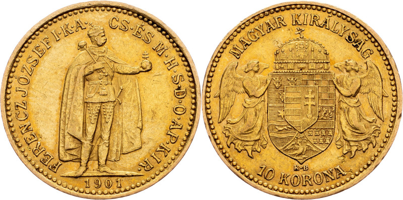 Franz Joseph I., 10 Korona 1901, KB, Kremnitz Franz Joseph I., 10 Korona 1901, K...