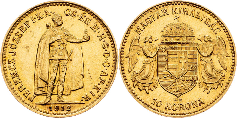 Franz Joseph I., 10 Korona 1912, KB, Kremnitz Franz Joseph I., 10 Korona 1912, K...