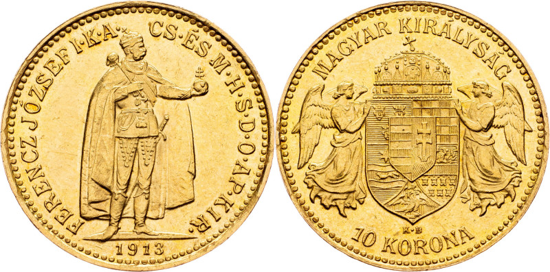 Franz Joseph I., 10 Korona 1913, KB, Kremnitz Franz Joseph I., 10 Korona 1913, K...