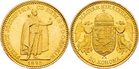 Franz Joseph I., 20 Korona 1892, KB, Kremnitz