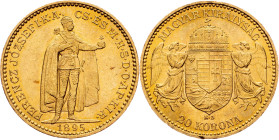 Franz Joseph I., 20 Korona 1895, KB, Kremnitz