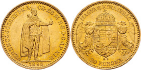 Franz Joseph I., 20 Korona 1896, KB, Kremnitz