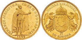 Franz Joseph I., 20 Korona 1899, KB, Kremnitz