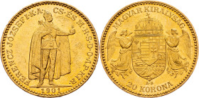 Franz Joseph I., 20 Korona 1901, KB, Kremnitz