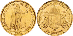 Franz Joseph I., 20 Korona 1904, KB, Kremnitz