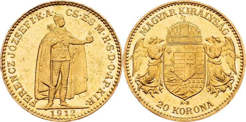 Franz Joseph I., 20 Korona 1912, KB, Kremnitz Franz Joseph I., 20 Korona 1912, K...