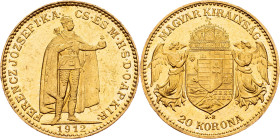 Franz Joseph I., 20 Korona 1912, KB, Kremnitz