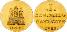 Hamburg, 1 Schilling 1828, Pattern