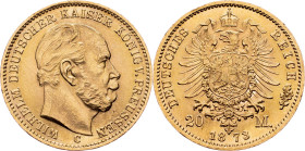 Prussia, William I., 20 Mark 1873, C, Frankfurt am Main