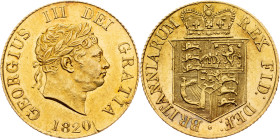 George III., 1/2 Sovereign 1820