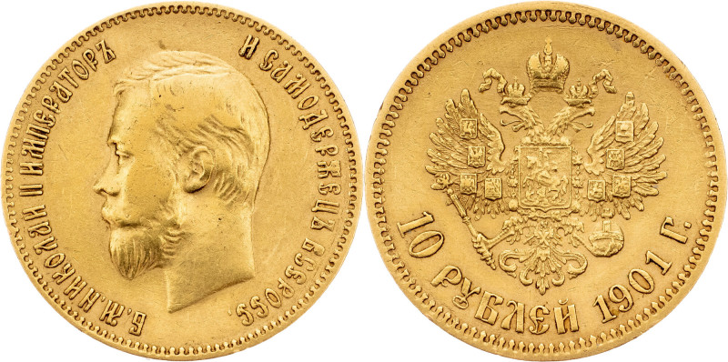 Nicholas II., 10 Roubles 1901, ФЗ Nicholas II., 10 Roubles 1901, ФЗ, Au (900/100...