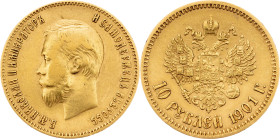 Nicholas II., 10 Roubles 1901, ФЗ