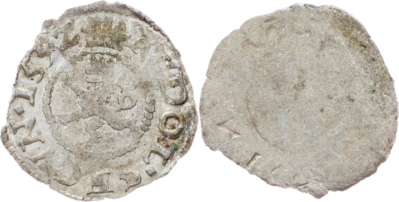 Rudolph II., Weisspfennig 1592 Rudolph II., Weisspfennig 1592, Weakly strike; VF...
