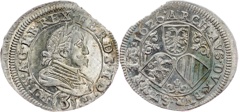 Ferdinand II., 3 Kreuzer 1626, Graz Ferdinand II., 3 Kreuzer 1626, Graz, 1,918 g...