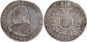 Ferdinand III., 1 Thaler 1648, KB, Kremnitz