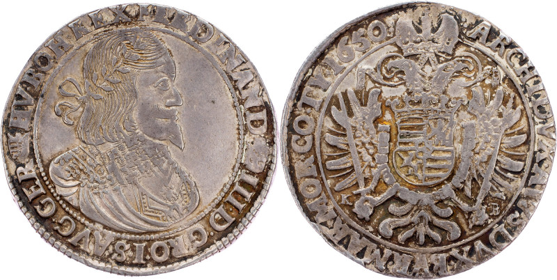 Ferdinand III., 1 Thaler 1650, KB, Kremnitz Ferdinand III., 1 Thaler 1650, KB, K...