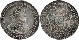 Ferdinand III., 1 Thaler 1657, KB, Kremnitz