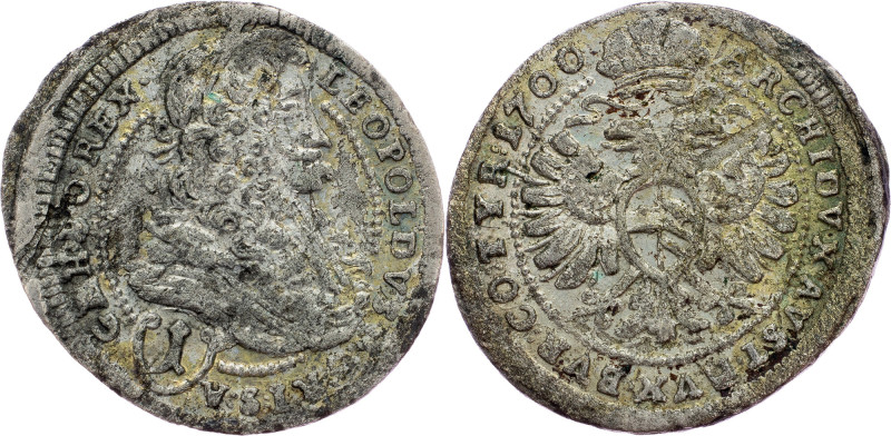 Leopold I., 1 Kreuzer 1700, Vienna Leopold I., 1 Kreuzer 1700, Vienna, 0,84 g, H...