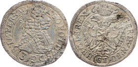 Leopold I., 3 Kreuzer 1697, GE, Prague