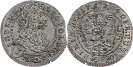 Leopold I., 3 Kreuzer 1704, GE, Prague