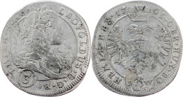 Leopold I., 3 Kreuzer 1705, BW, Kuttenberg