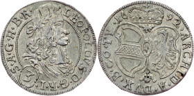 Leopold I., 3 Kreuzer 1692, Hall