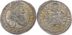Leopold I., 3 Kreuzer 1693, Vienna