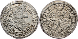 Leopold I., 3 Kreuzer 1698, Graz
