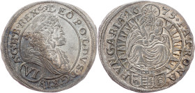 Leopold I., 6 Kreuzer 1675, Pressburg