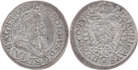 Leopold I., 6 Kreuzer 1677, Vienna