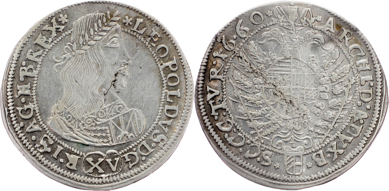Leopold I., 15 Kreuzer 1660, Vienna Leopold I., 15 Kreuzer 1660, Vienna, 7,041 g...