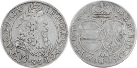 Leopold I., 15 Kreuzer 1691, Hall