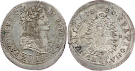 Leopold I., 15 Kreuzer 1680, KB, Kremnitz