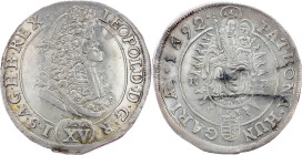 Leopold I., 15 Kreuzer 1692, KB, Kremnitz