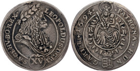 Leopold I., 15 Kreuzer 1694, Kremnitz